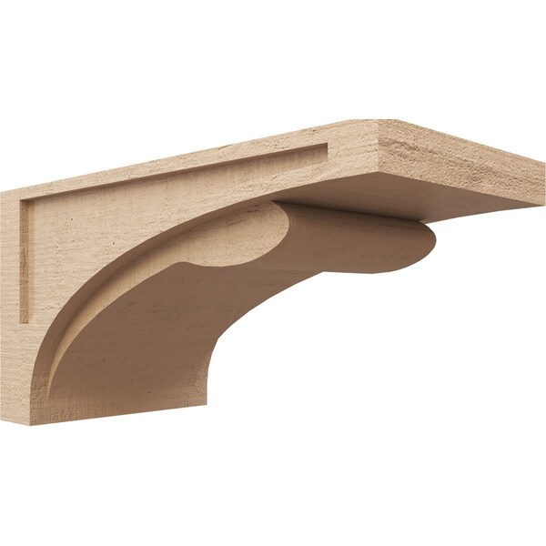 Ekena Millwork 12"W x 24"D x 12"H Wide Viola Rough Cedar Woodgrain TimberThane Corbel, Primed Tan CORUR12X24X12VIORCPR - main